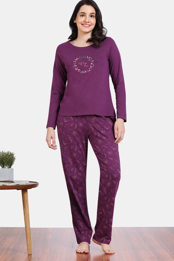 Purple outlet pyjamas ladies